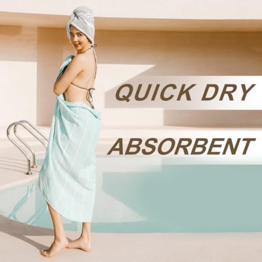 Packs Turkish Beach Towel Bath - مراجعة Beach Towel Large وسعره