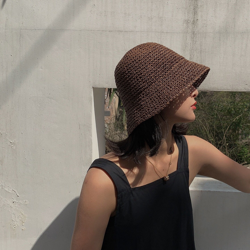 Foldable Handmade Woven Bucket - مراجعة Bucket Hat Straw وسعره