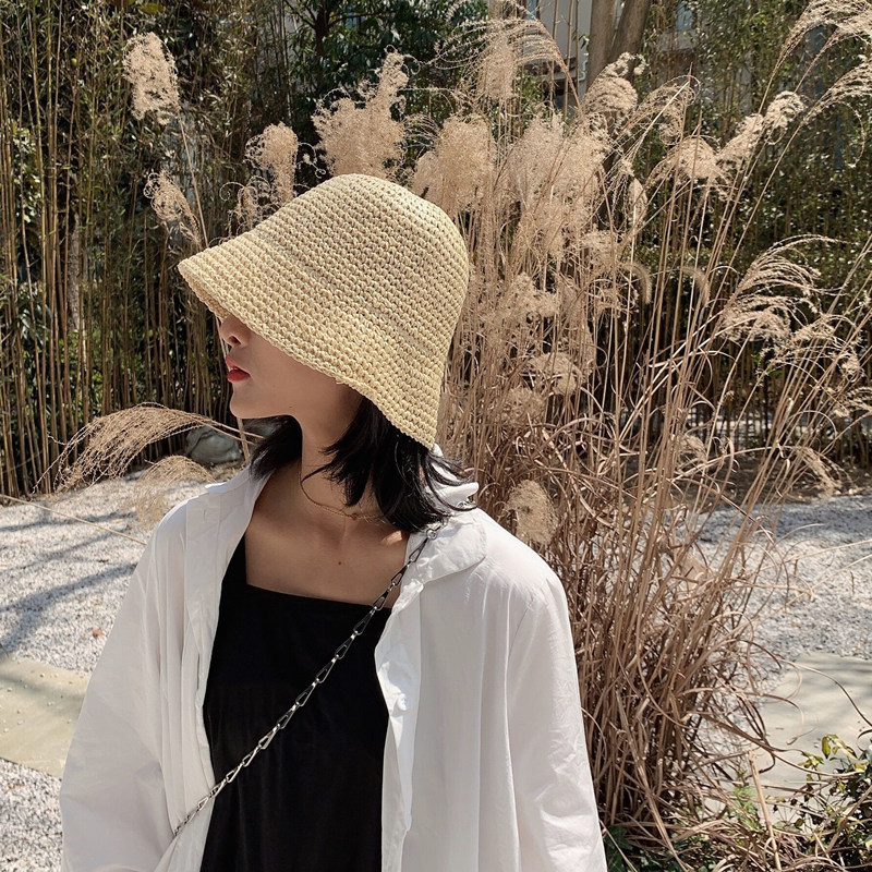 Foldable Handmade Woven Bucket - مراجعة Bucket Hat Straw وسعره