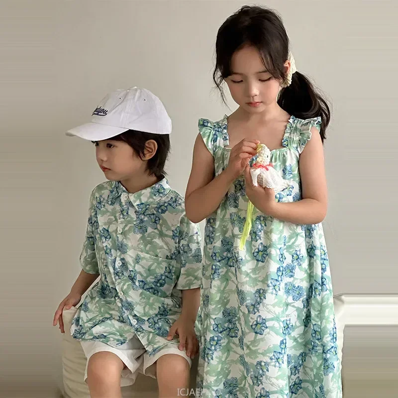 Look Boys Shirts Korean Childr - مراجعة Resort Shirt Floral وسعره
