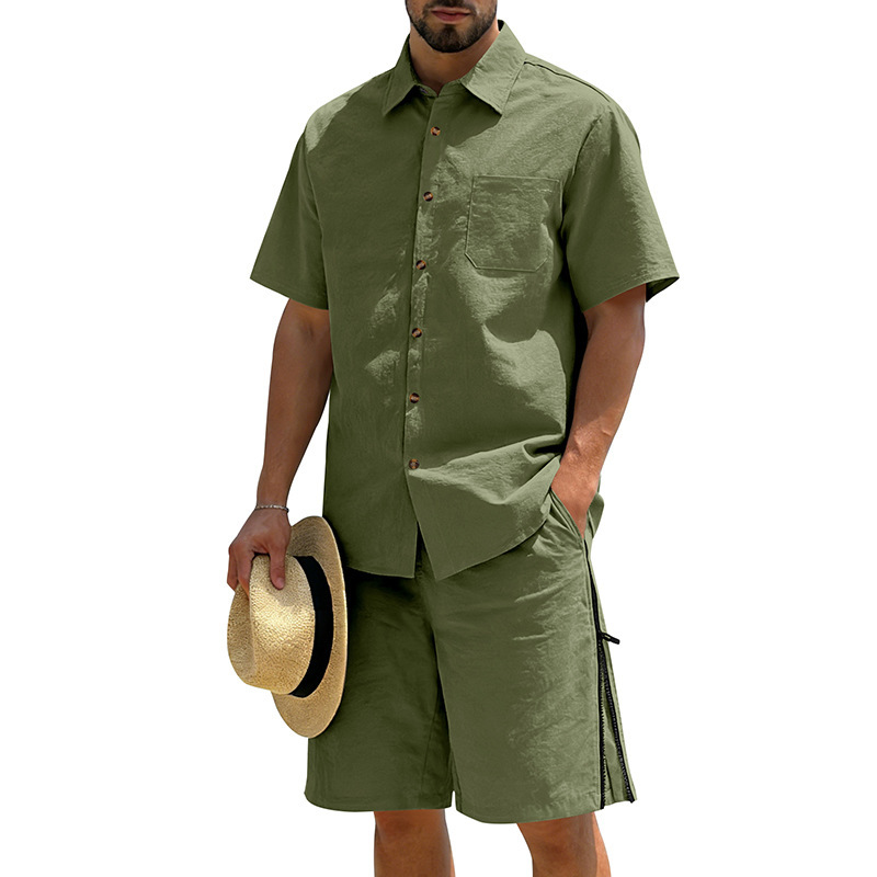 Men's Casual Cotton Linen 2 Pi - مراجعة Short Linen Drawstring وسعره