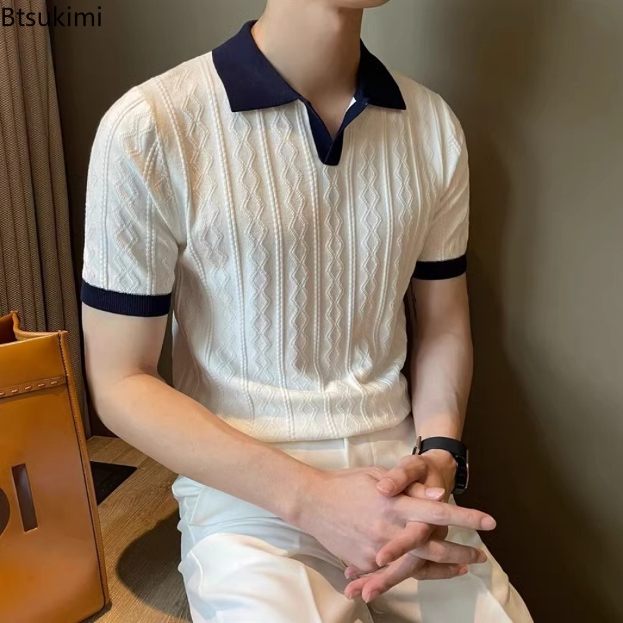 New 2026 Men's Summer Knitted  - مراجعة Polo Shirt Pique وسعره