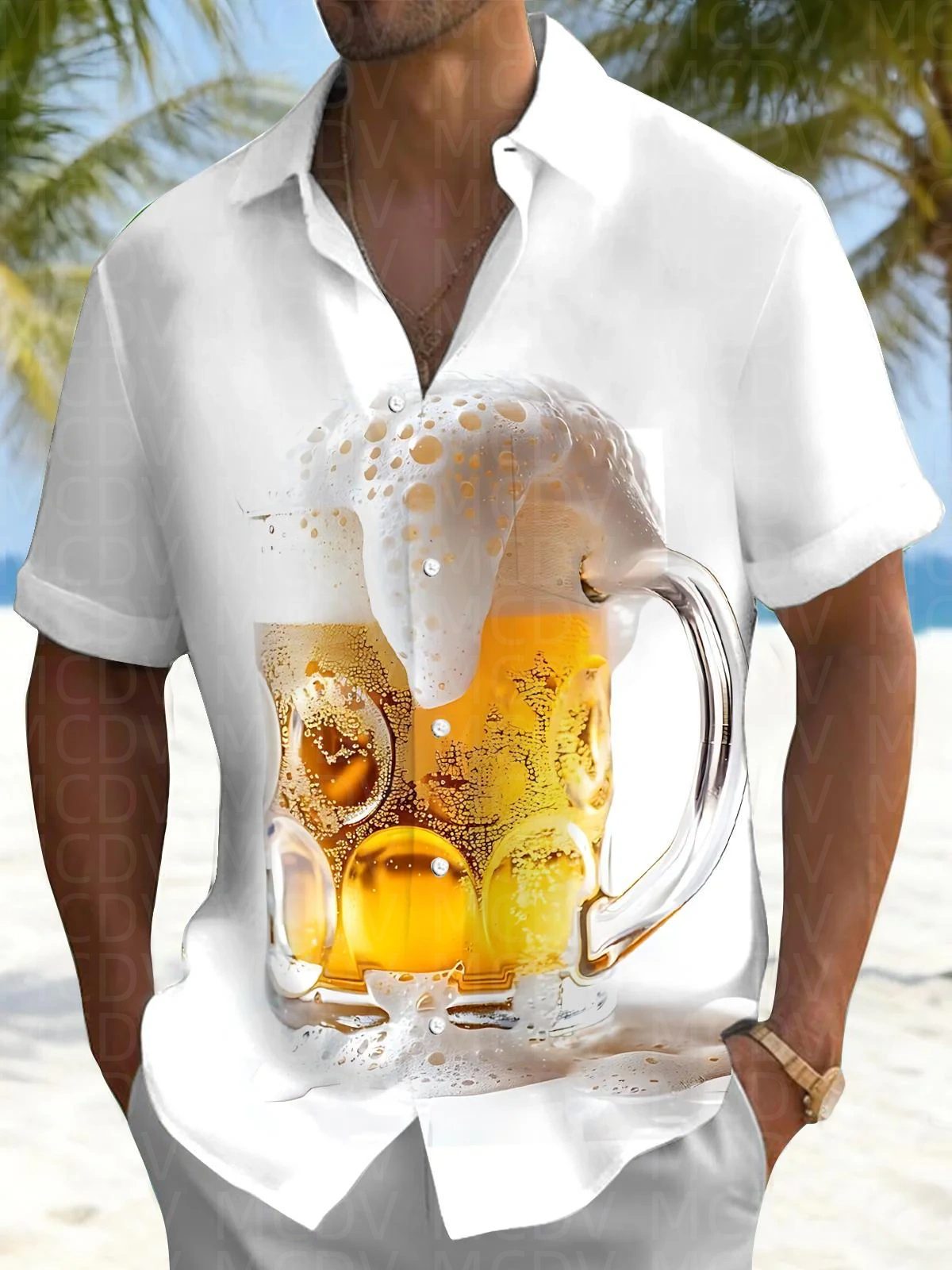 Balloon Pattern Men's Hawaiian - مراجعة Shirt Camp Collar وسعره
