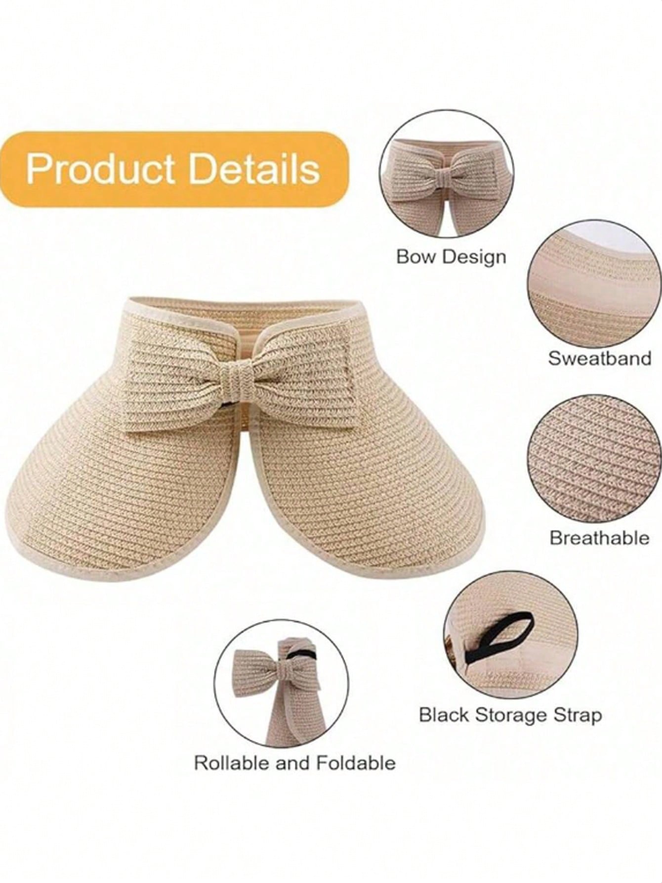 Sun Visor Hats For Women Wide  - مراجعة Packable Hat Nylon وسعره