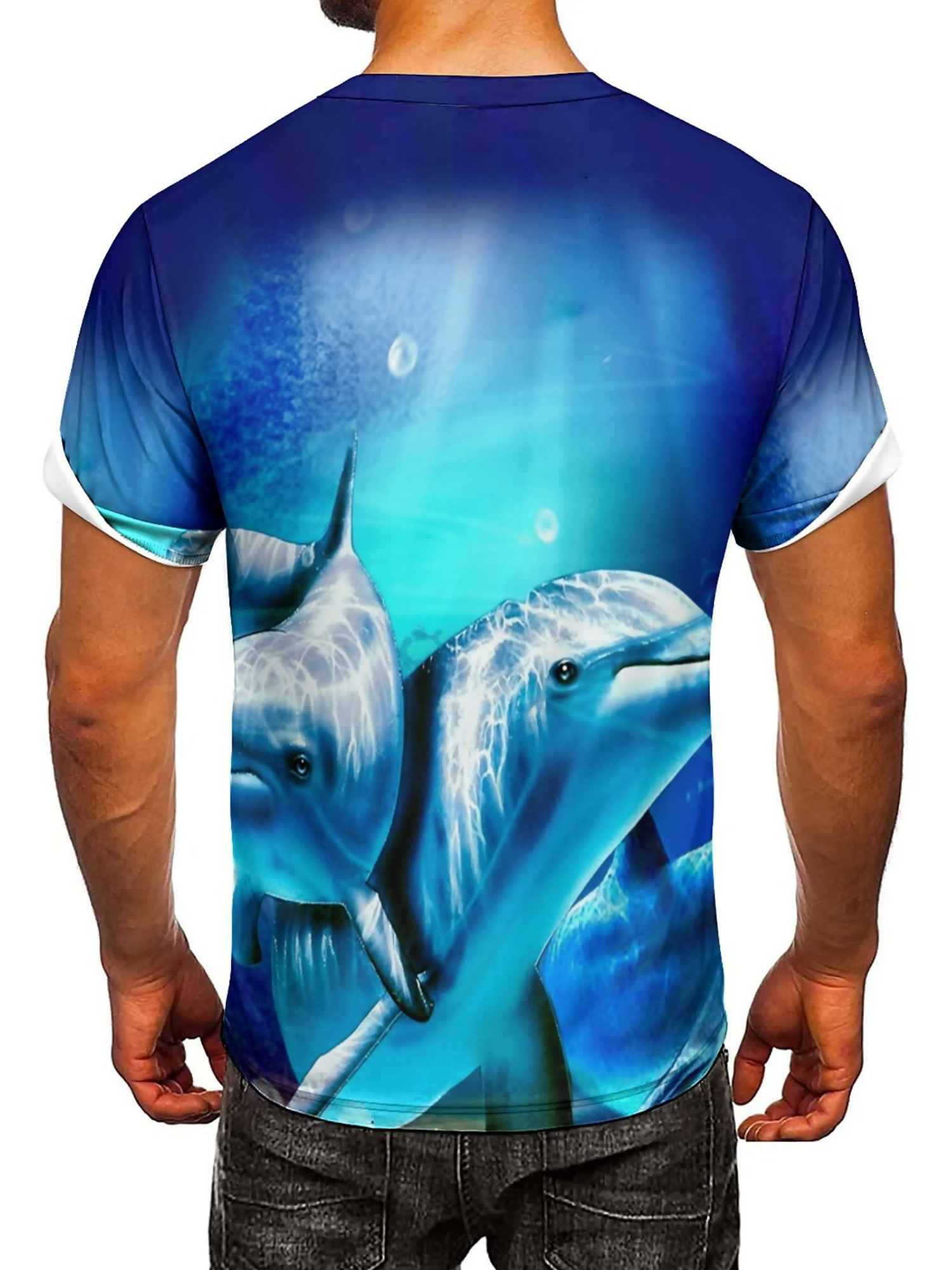 Men'S Ocean Animal Dolphin Pri - مراجعة Tee Graphic Print وسعره