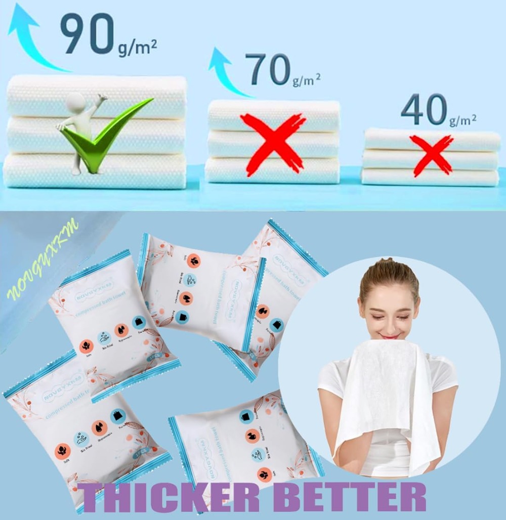 6 Packs Large Compressed Towel - مراجعة Beach Towel Large وسعره