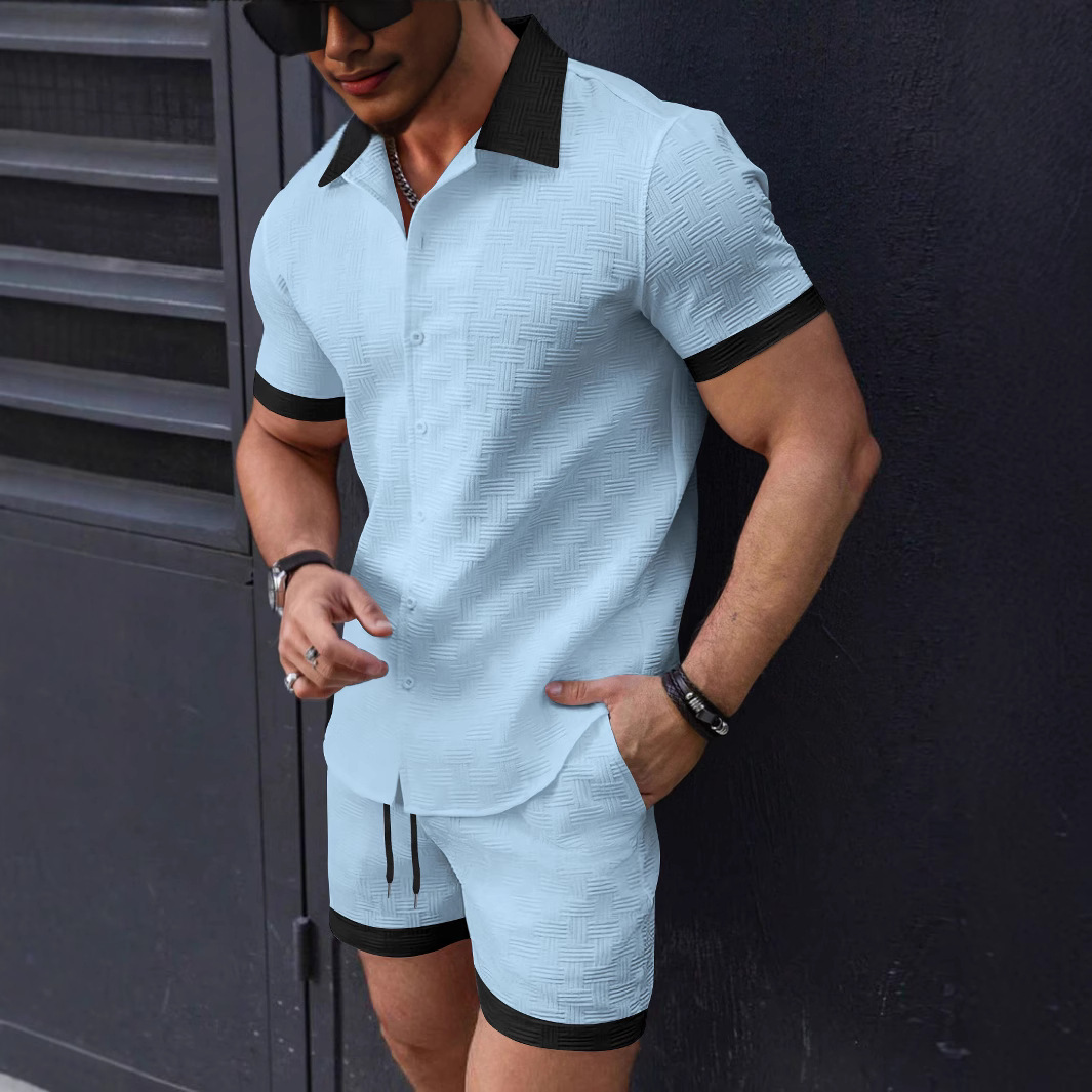 Matching Sets Trend Men Suit   - مراجعة Short Linen Drawstring وسعره