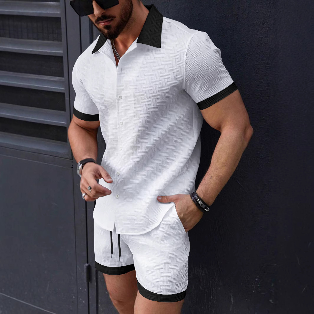 Matching Sets Trend Men Suit   - مراجعة Short Linen Drawstring وسعره
