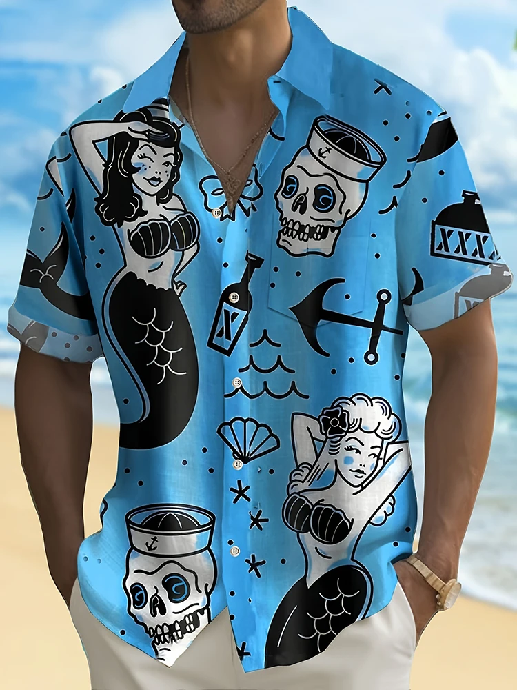 Summer Men's Fashion Casual So - مراجعة Resort Shirt Floral وسعره
