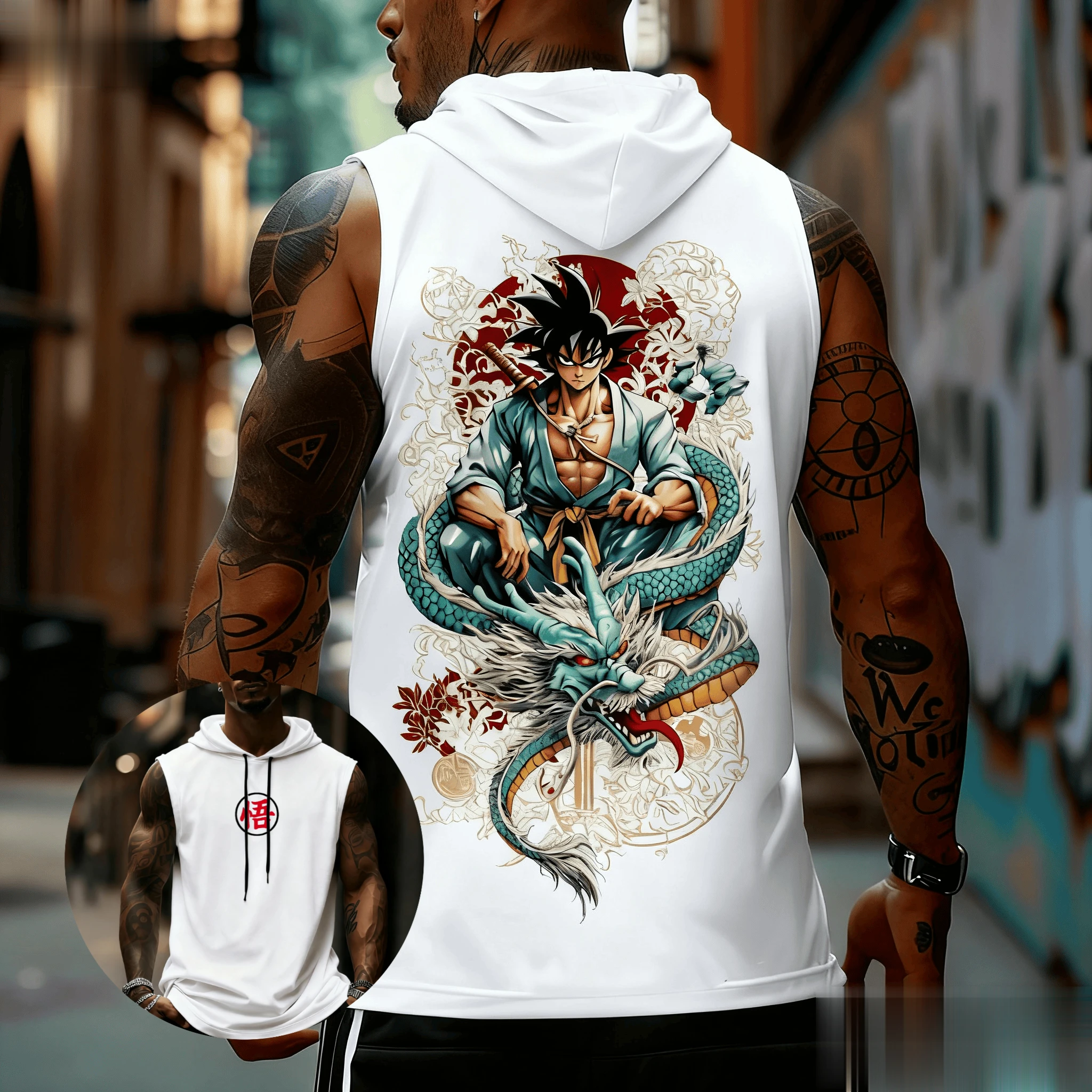 Dragon Ball Goku Anime Men Tan - مراجعة Tank Top Muscle وسعره
