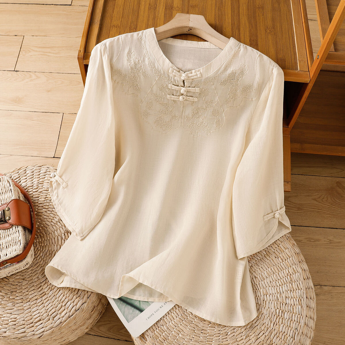Chinese Style Round Collar But - مراجعة Shirt Camp Collar وسعره