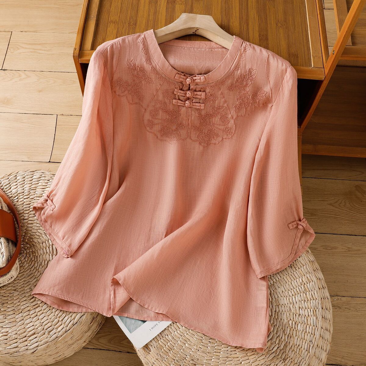Chinese Style Round Collar But - مراجعة Shirt Camp Collar وسعره