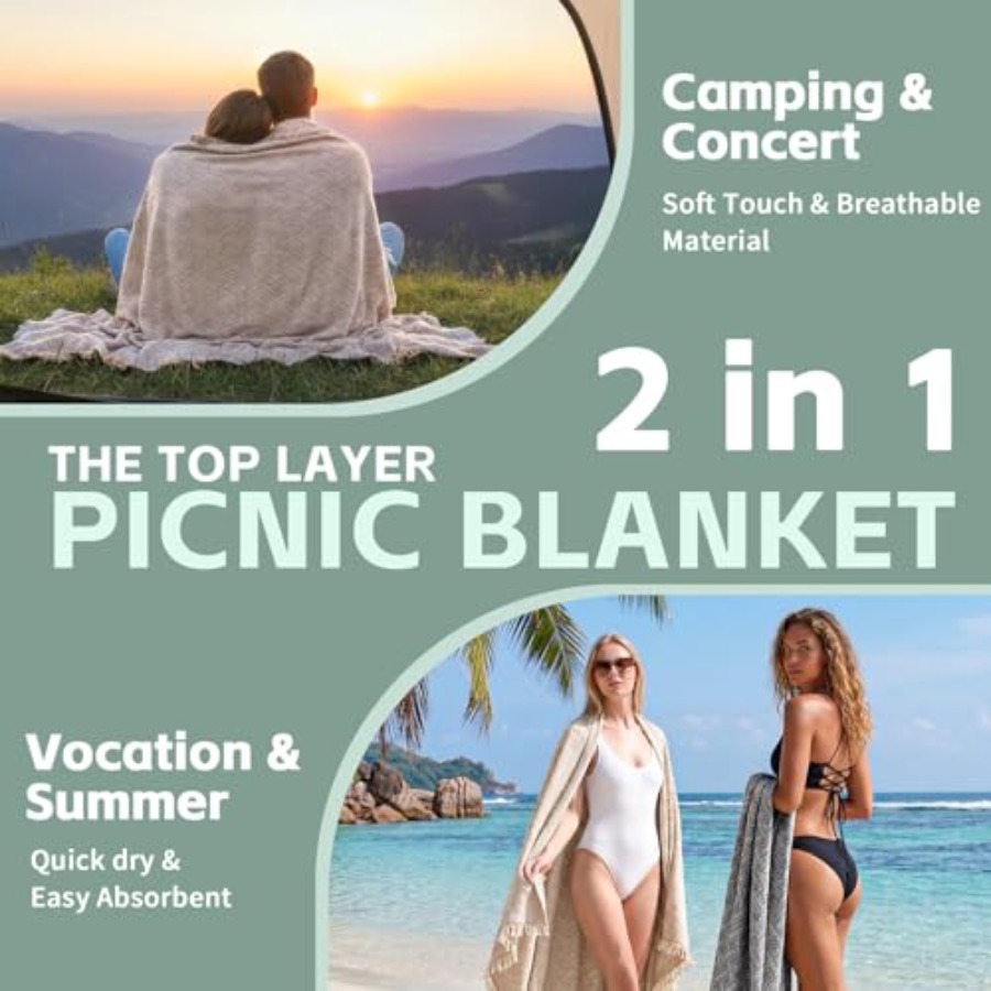 2 in 1 Extra Large Boho Beach  - مراجعة Beach Towel Large وسعره