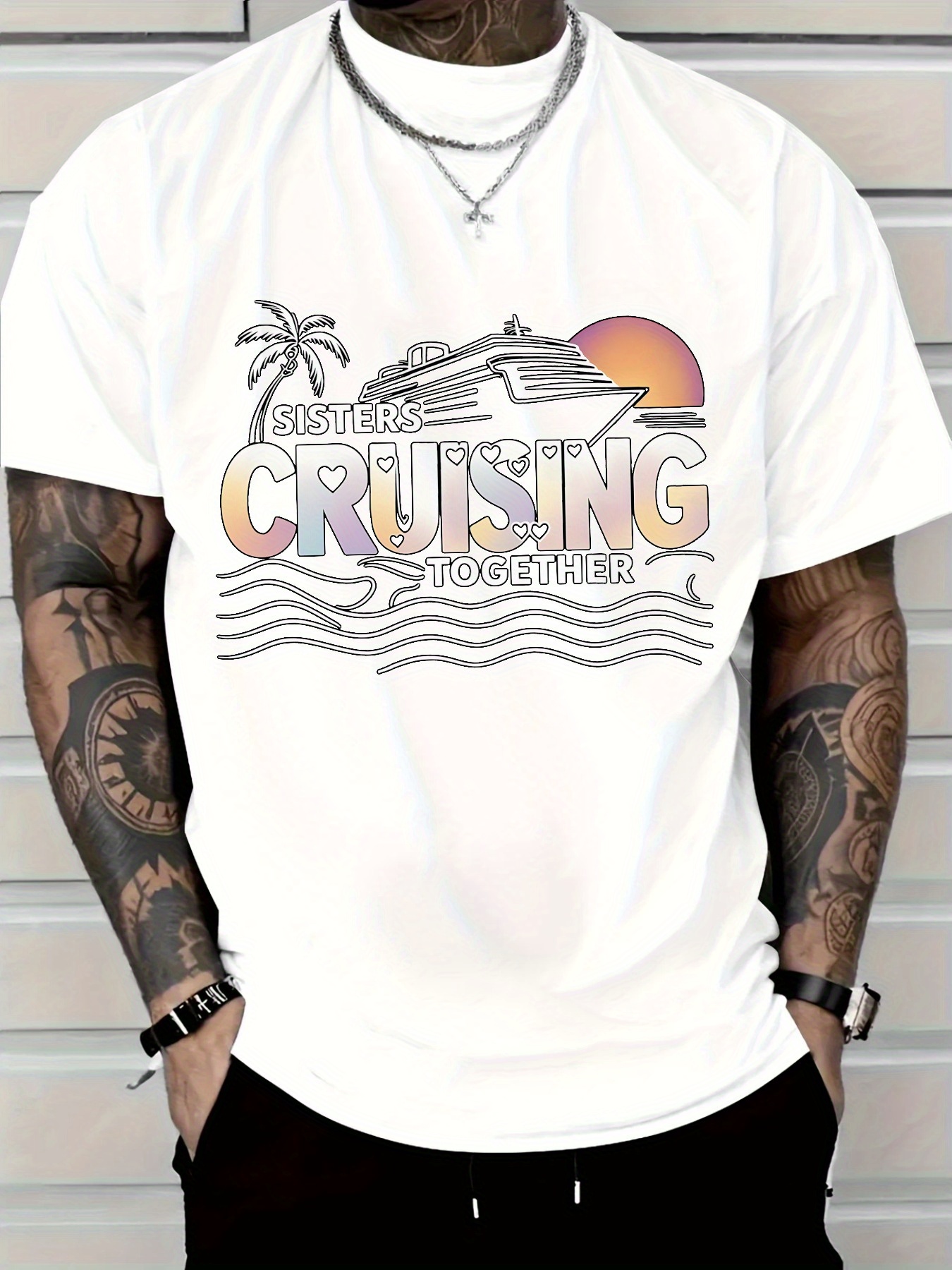 Men's Vacation T-Shirt Sisters - مراجعة Tee Graphic Print وسعره
