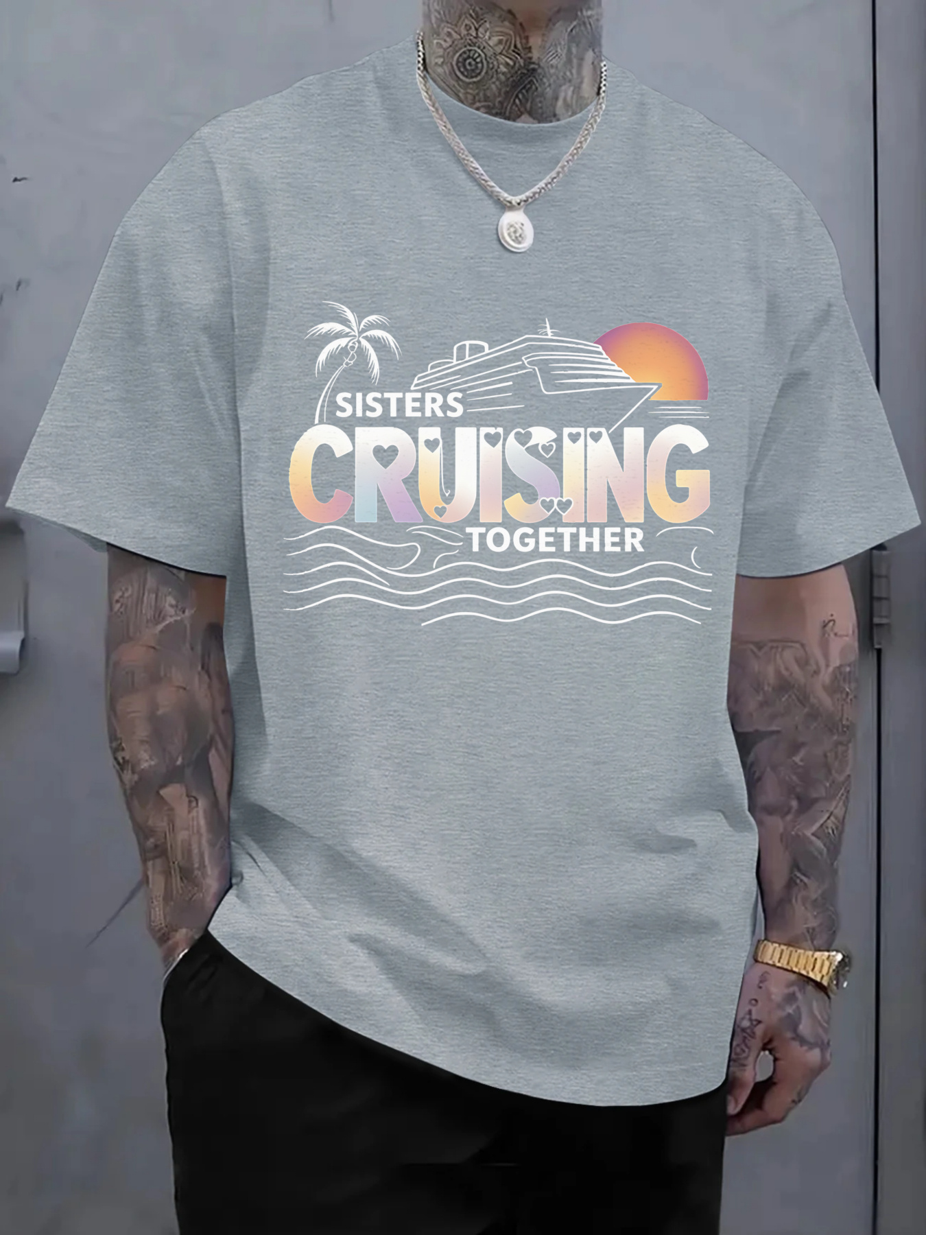 Men's Vacation T-Shirt Sisters - مراجعة Tee Graphic Print وسعره