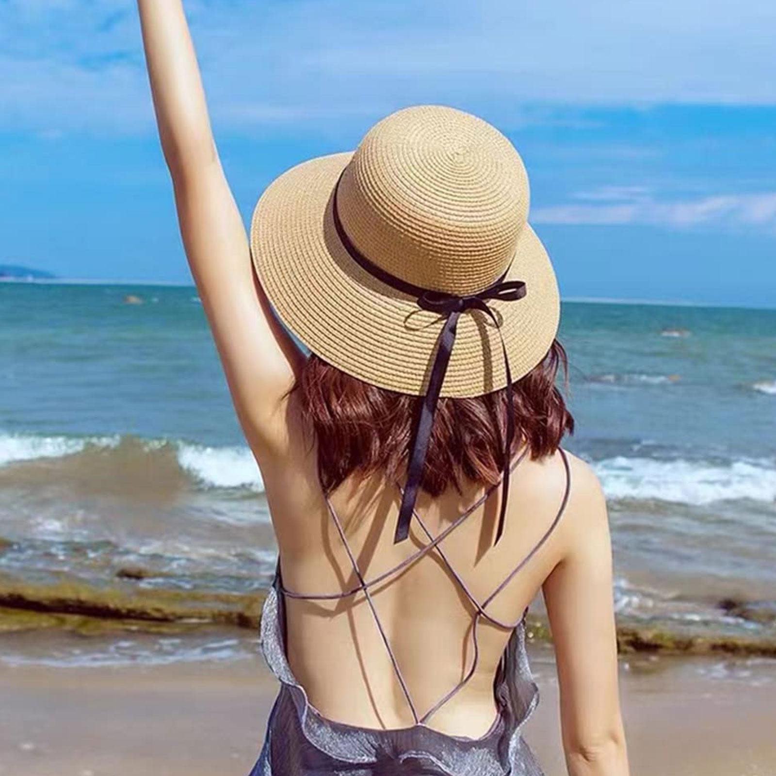 Summer Straw Hat Big Wide Brim - مراجعة Bucket Hat Straw وسعره