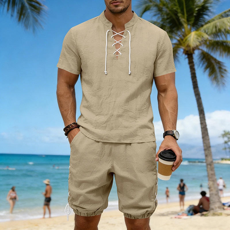 Summer Linen Loose Casual Men' - مراجعة Linen Shirt Breathable وسعره