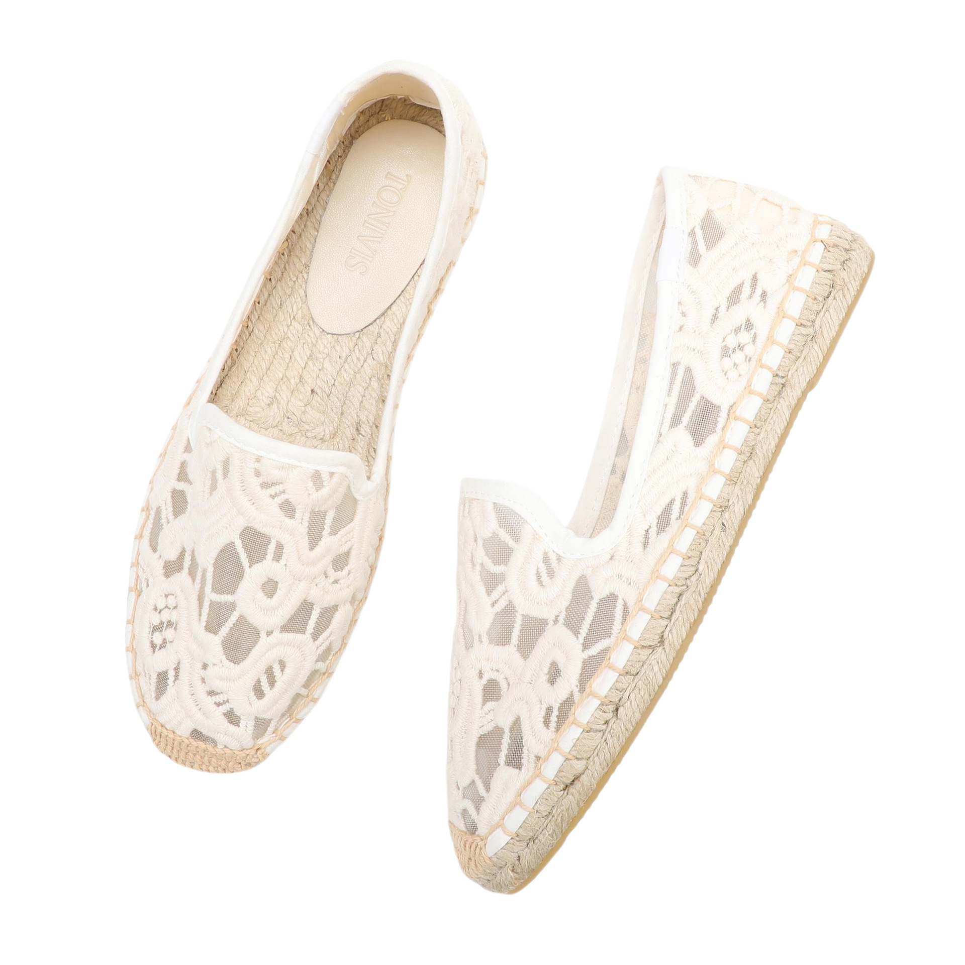 Women Lace Espadrilles Flats S - مراجعة Espadrille Slip On وسعره