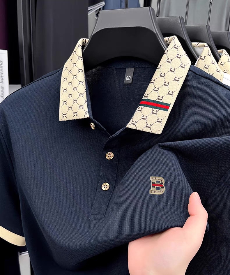 Luxury brand B letter embossed - مراجعة Polo Shirt Pique وسعره