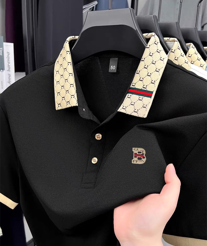 Luxury brand B letter embossed - مراجعة Polo Shirt Pique وسعره