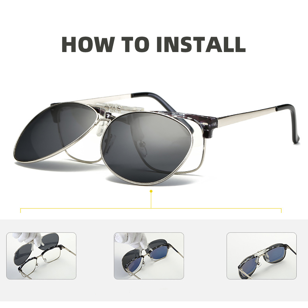 Oversized Pilot Clip on Sungla - مراجعة Sunglasses Aviator Polarized وسعره