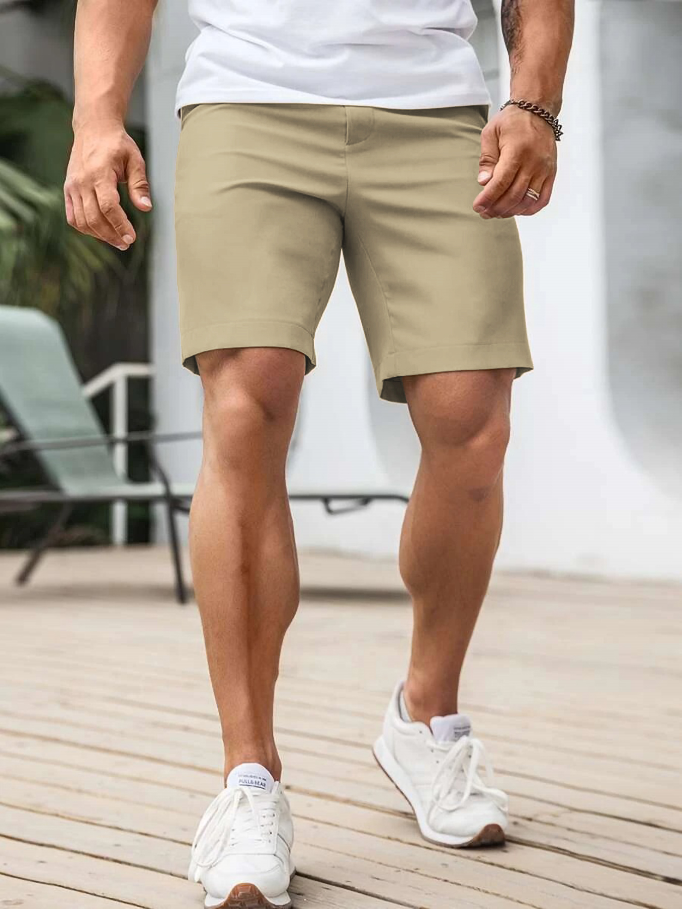 Men's Contrast Trim Chino Shor - مراجعة Shorts Chino Slim وسعره