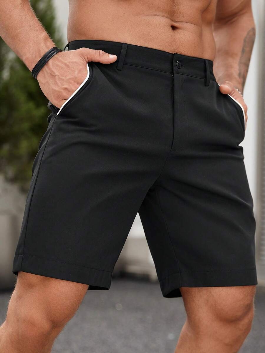 Men's Contrast Trim Chino Shor - مراجعة Shorts Chino Slim وسعره