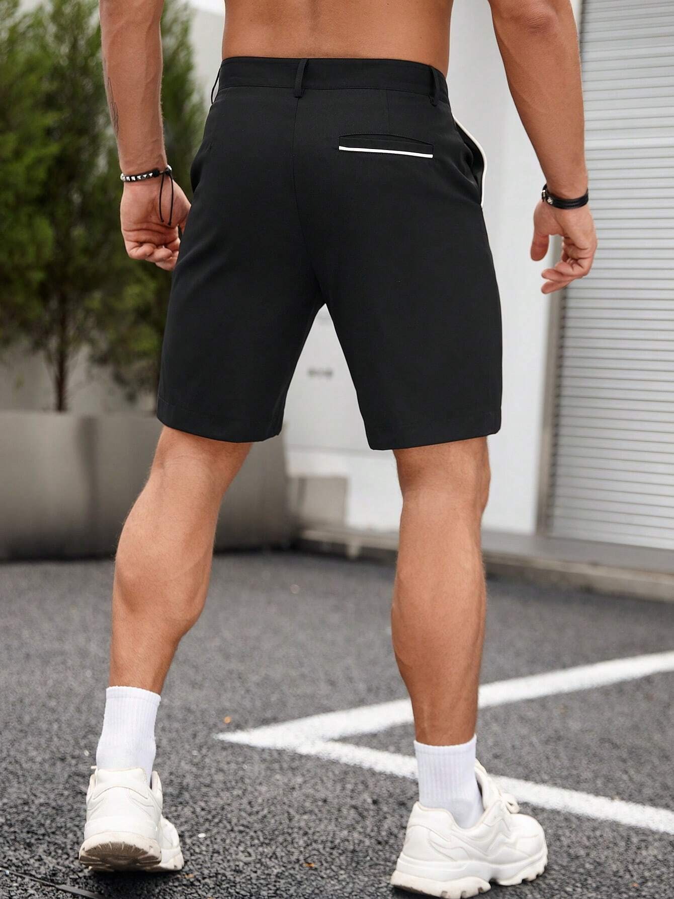 Men's Contrast Trim Chino Shor - مراجعة Shorts Chino Slim وسعره