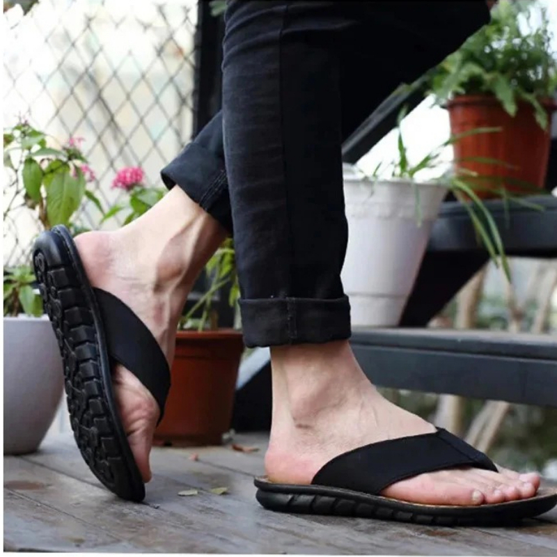 Roma Retro Man Slipper Solid C - مراجعة Flip Flop Leather Men وسعره