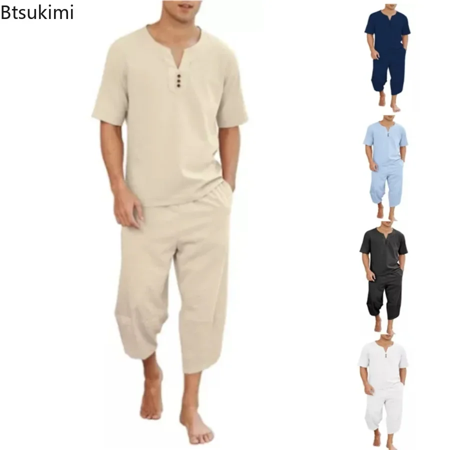 2026 Men's Hip Hop Cotton Line - مراجعة Short Linen Drawstring وسعره