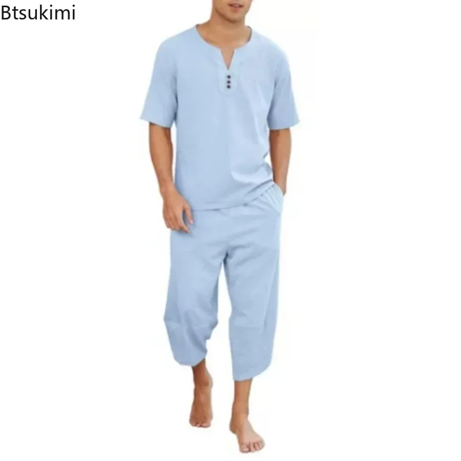 2026 Men's Hip Hop Cotton Line - مراجعة Short Linen Drawstring وسعره