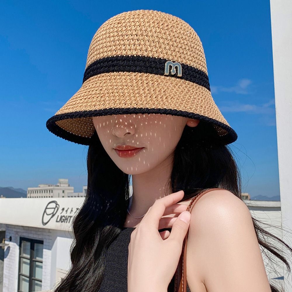 Elegant Bow Fisherman Hat Fold - مراجعة Bucket Hat Straw وسعره