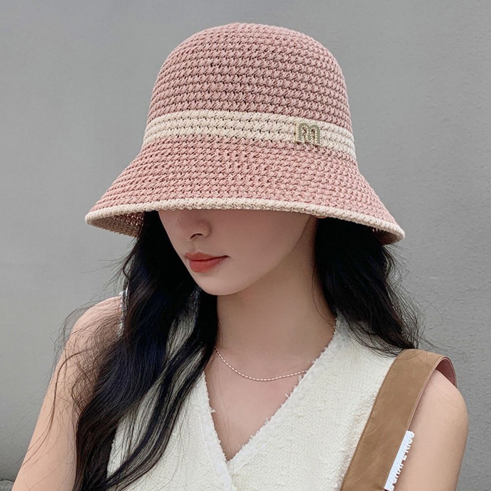 Elegant Bow Fisherman Hat Fold - مراجعة Bucket Hat Straw وسعره