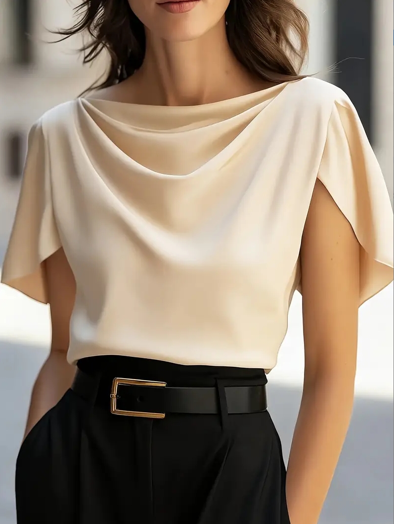 Elegant Draped Collar Butterfl - مراجعة Shirt Camp Collar وسعره