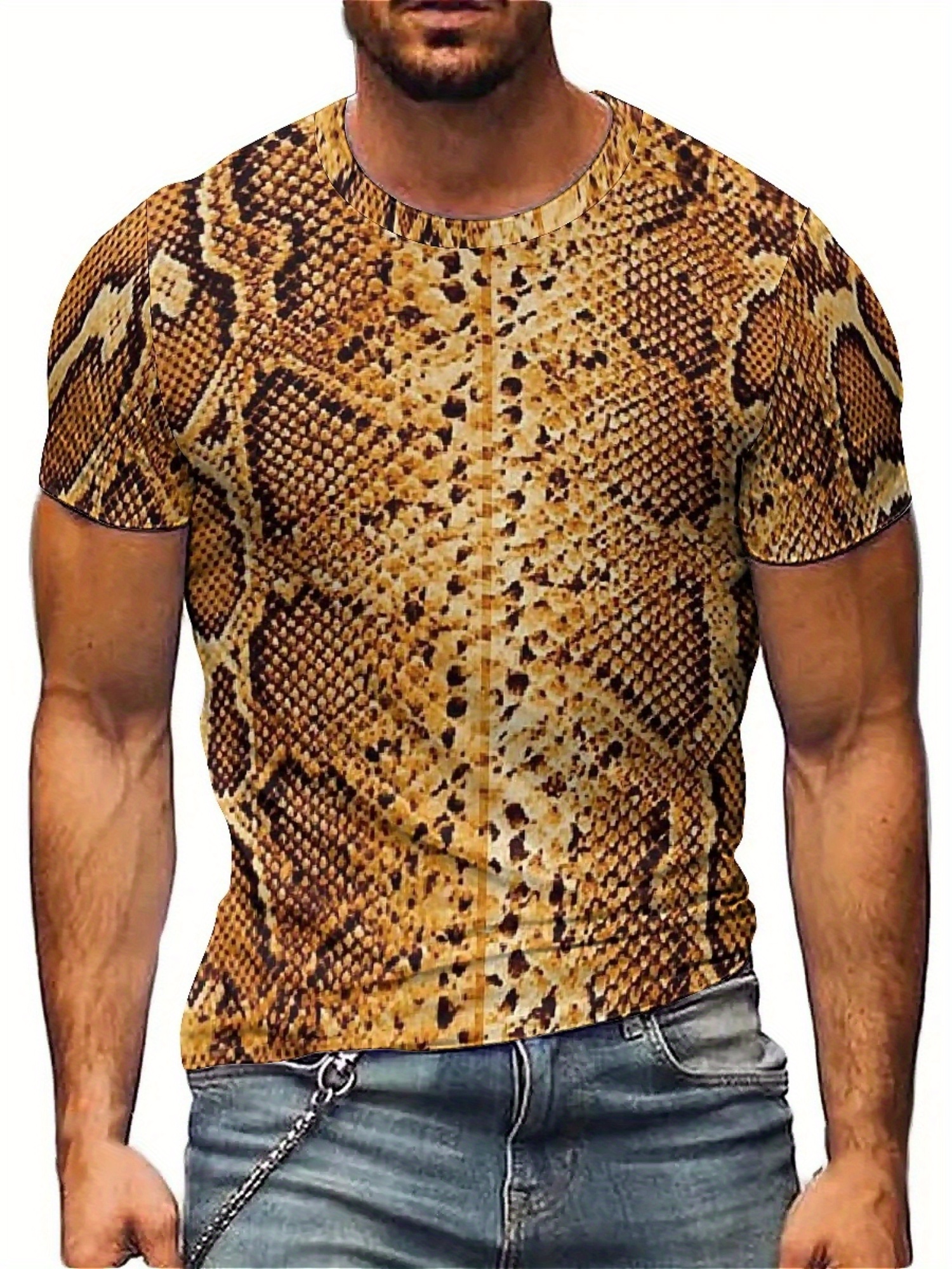 Men'S 3D Print Snake Graphic T - مراجعة Tee Graphic Print وسعره