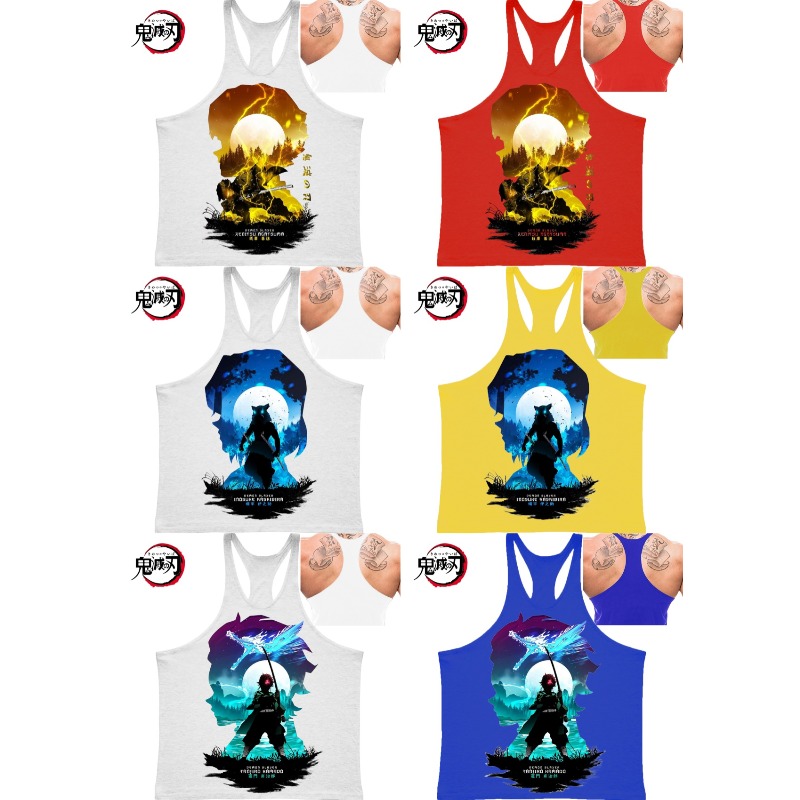(Demon Slayer) GYM Mens Tank T - مراجعة Tank Top Muscle وسعره