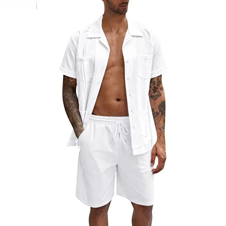 New Men's Summer Casual Sport  - مراجعة Short Linen Drawstring وسعره