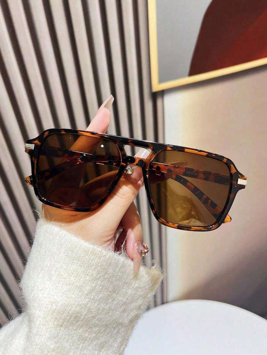 Fashion Double Bridge Aviator  - مراجعة Sunglasses Aviator Polarized وسعره