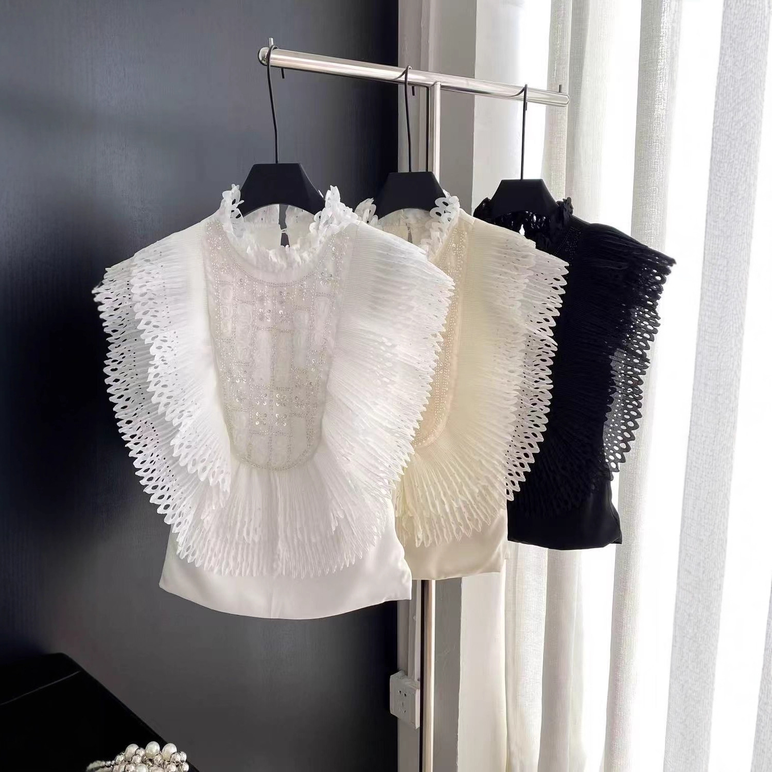Top Blouse Women Sleeveless Ru - مراجعة Shirt Camp Collar وسعره