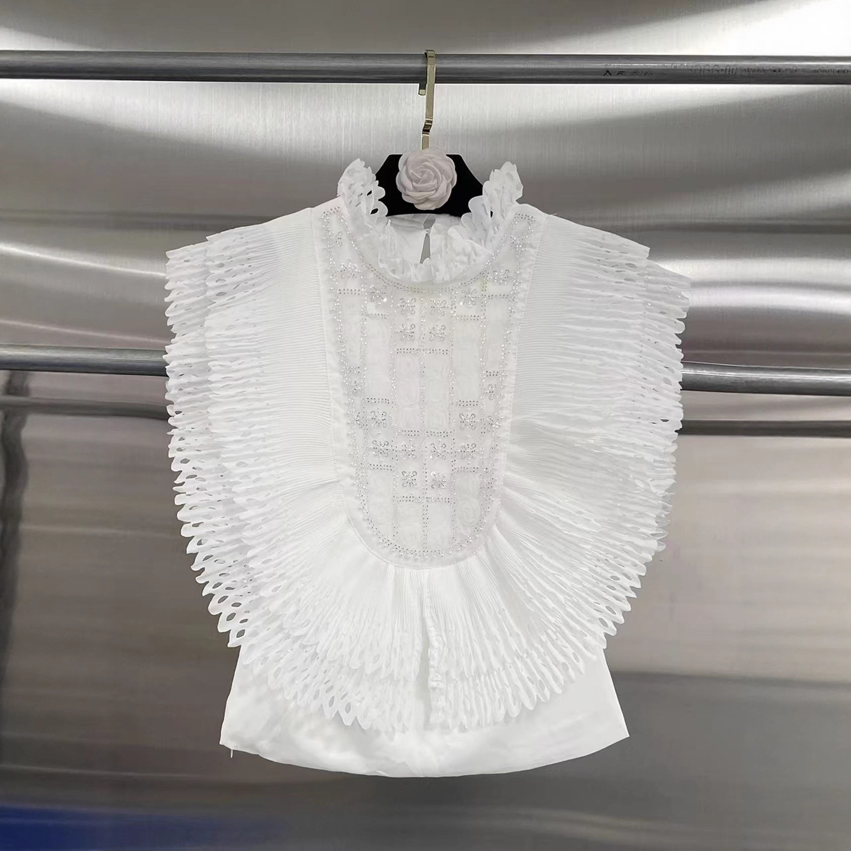 Top Blouse Women Sleeveless Ru - مراجعة Shirt Camp Collar وسعره