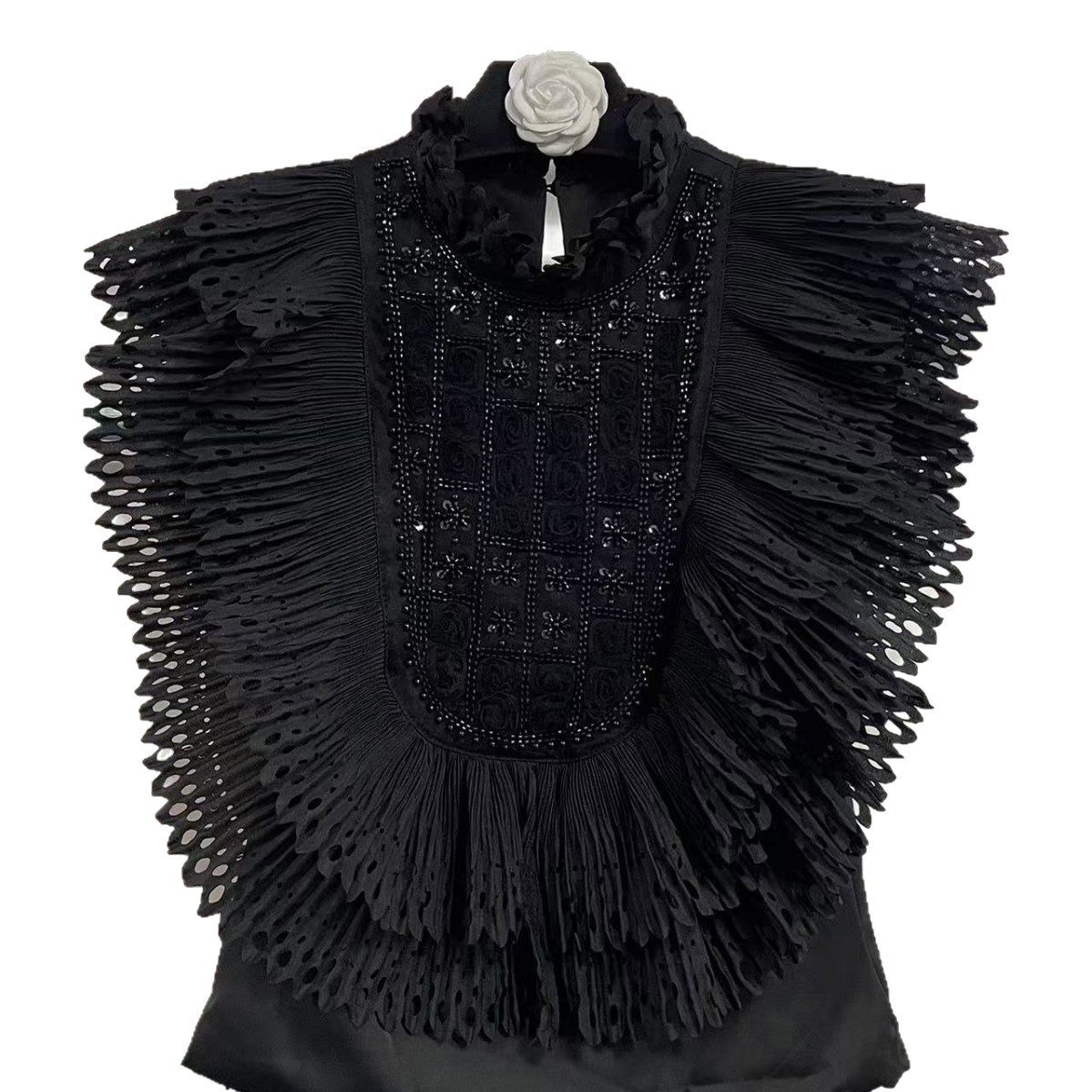 Top Blouse Women Sleeveless Ru - مراجعة Shirt Camp Collar وسعره