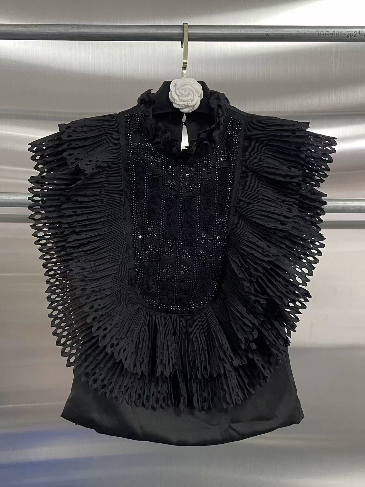 Top Blouse Women Sleeveless Ru - مراجعة Shirt Camp Collar وسعره