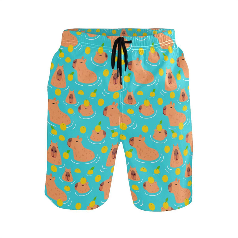 Cartoon Animal 3d Print Capyba - مراجعة Trunks Board Surf وسعره
