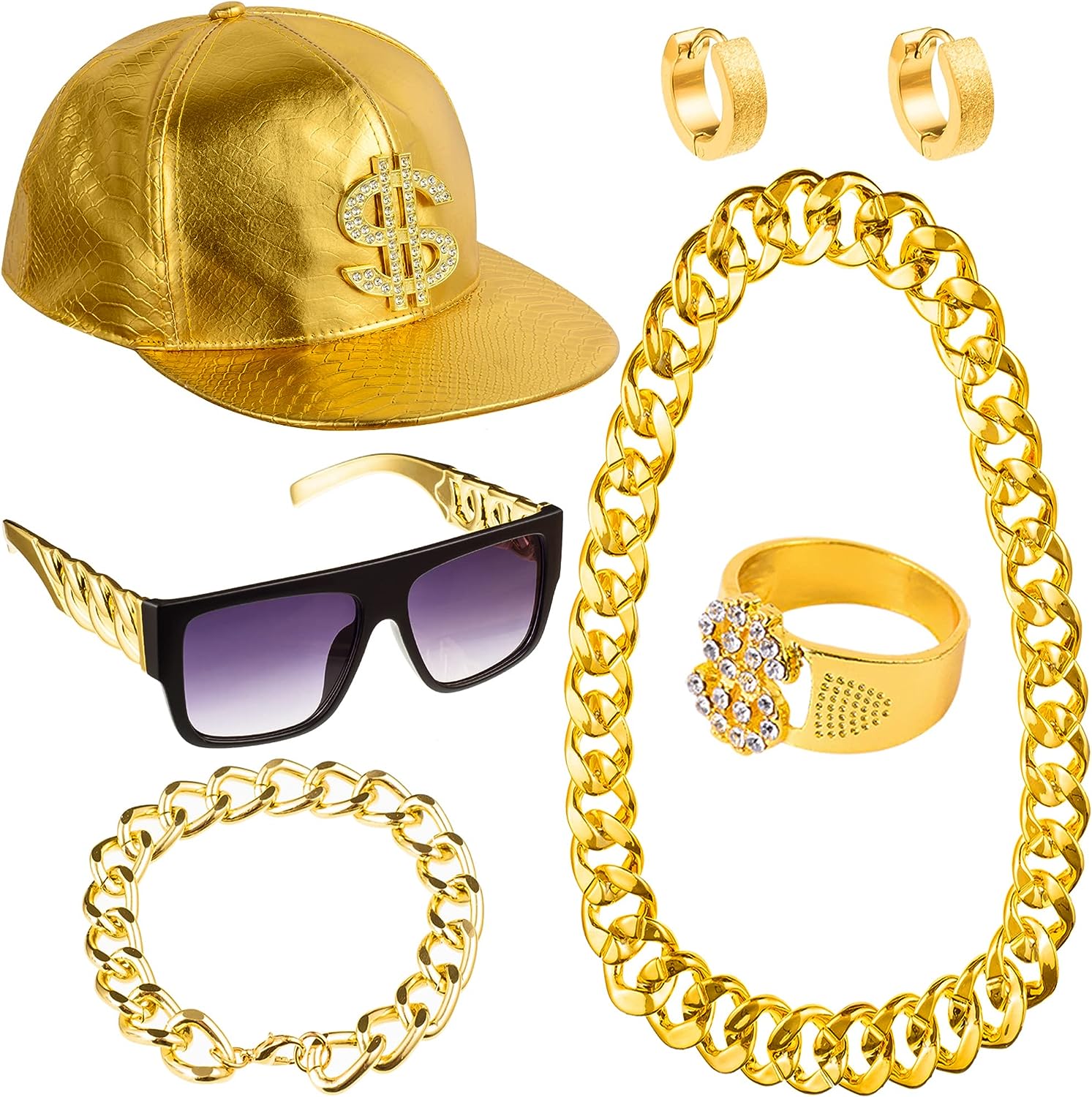 PESENAR 80s 90sHip Hop Costume - مراجعة Sunglass Retainer Cord وسعره