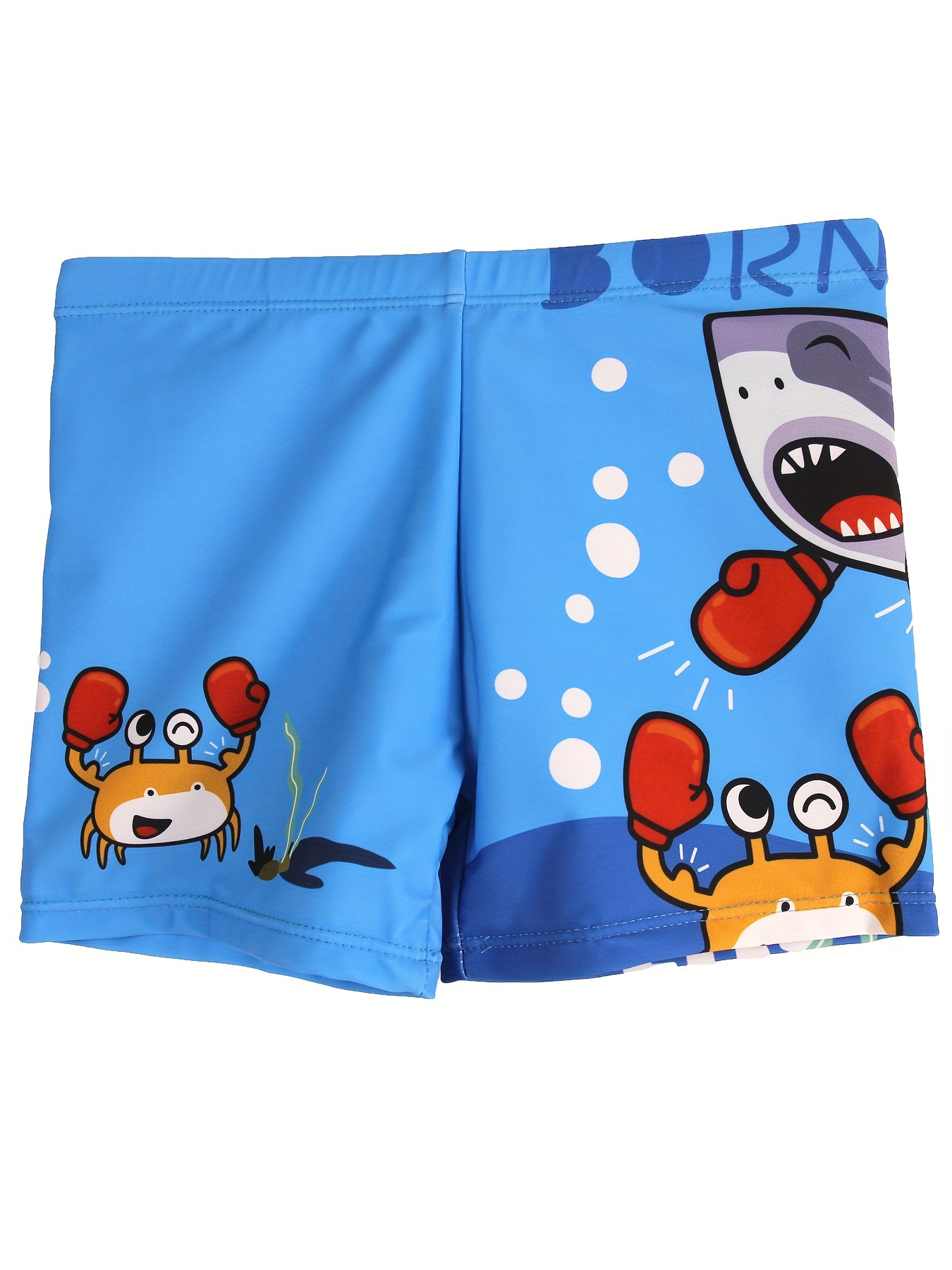 Cartoon Boxing Crab And Shark  - مراجعة Swim Trunk Quick Dry وسعره