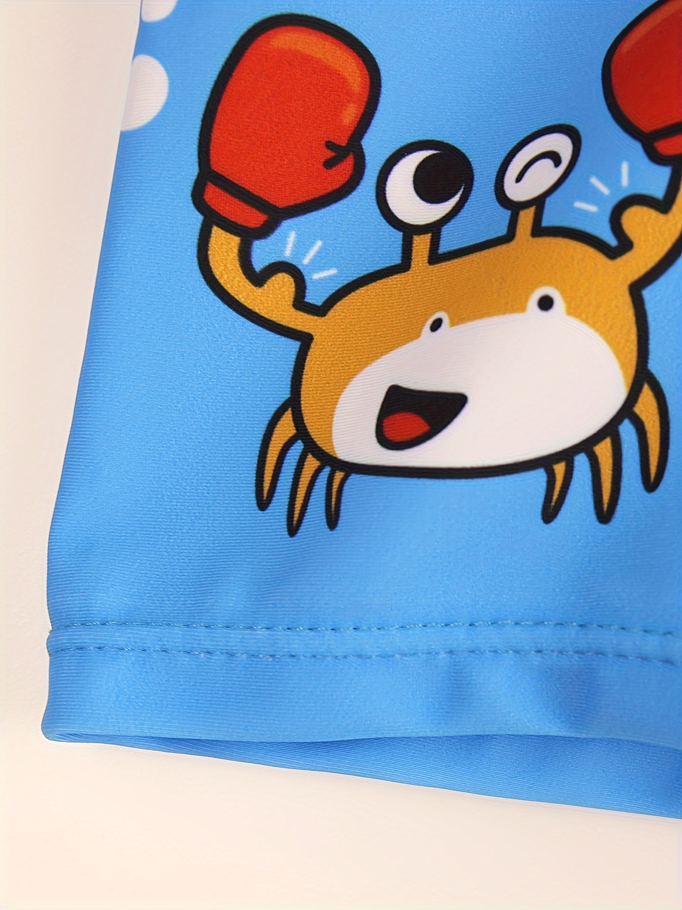 Cartoon Boxing Crab And Shark  - مراجعة Swim Trunk Quick Dry وسعره